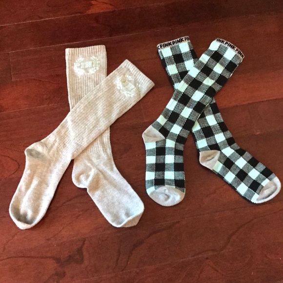 PINK Victoria's Secret Other - NWOT Victoria's Secret PINK 2 Pairs of High Socks